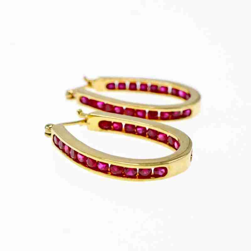 Sky Jewelry Серебряные серьги в позолоте с камнями шпинель  Роскошь