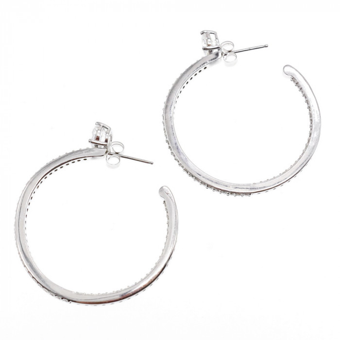 Sky Jewelry Серебряные серьги с фианитами  Совершенство