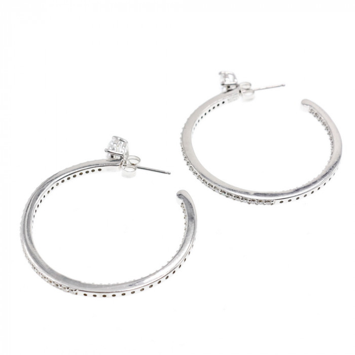Sky Jewelry Серебряные серьги с фианитами  Совершенство