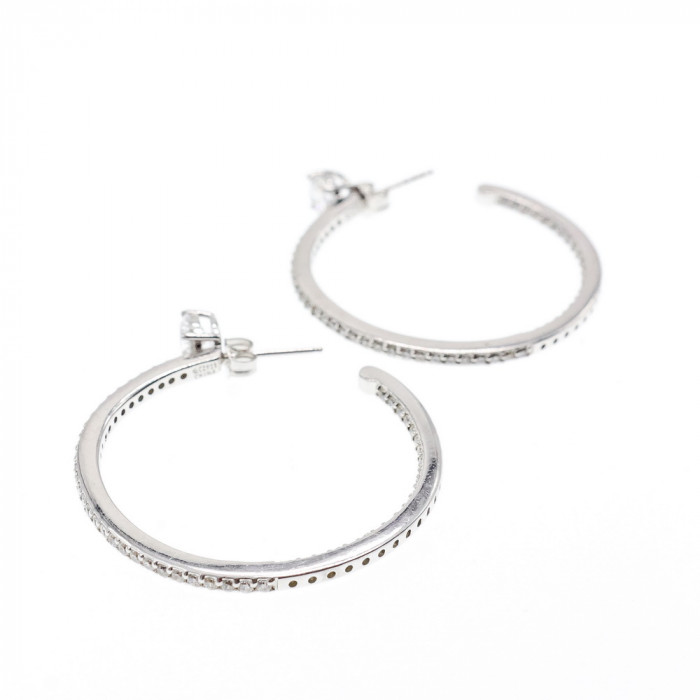 Sky Jewelry Серебряные серьги с фианитами  Совершенство