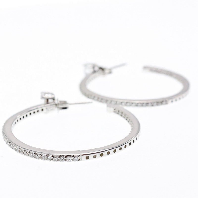 Sky Jewelry Серебряные серьги с фианитами  Совершенство