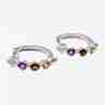 Sky Jewelry Серебряные серьги с натуральными камнями Радуга