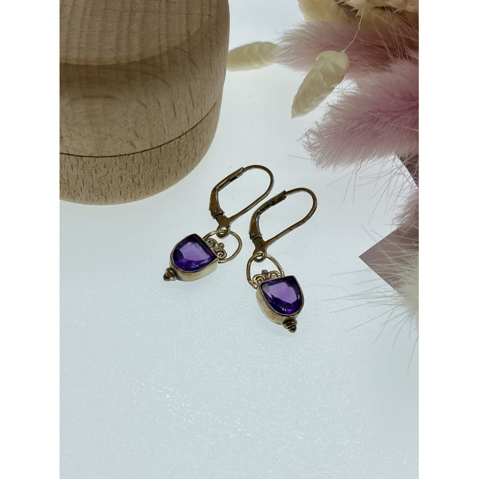 Sky Jewelry Серебряные серьги с танзанитом  Винтаж