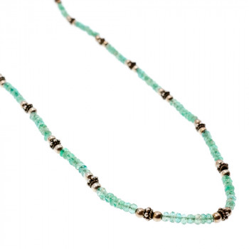 Sky Jewelry Серебряное ожерелье с нефритом  Настроение