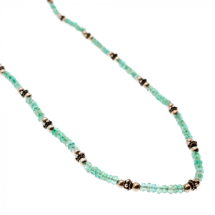 Sky Jewelry Серебряное ожерелье с нефритом  Настроение