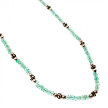 Sky Jewelry Серебряное ожерелье с нефритом  Настроение