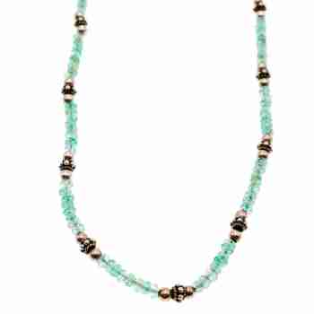 Sky Jewelry Серебряное ожерелье с нефритом  Настроение