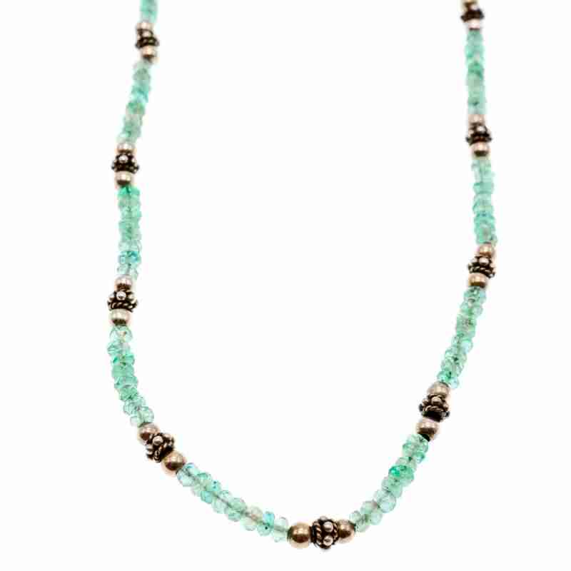 Sky Jewelry Серебряное ожерелье с нефритом  Настроение