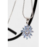 Sky Jewelry Серебряная цепочка с кулоном камни танзанит   Цветочная нежность