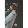 Sky Jewelry Золотое ожерелье с бриллиантами   Сердце