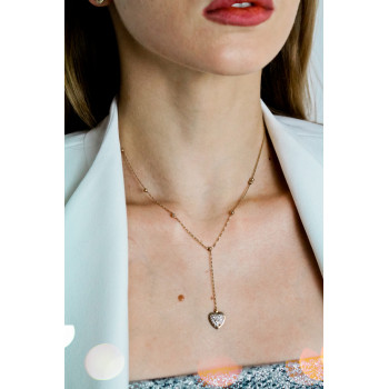 Sky Jewelry Золотое ожерелье с бриллиантами   Сердце