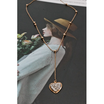 Sky Jewelry Золотое ожерелье с бриллиантами   Сердце