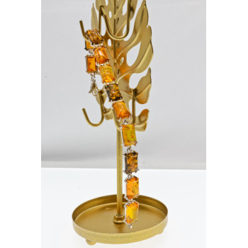 Sky Jewelry Серебряный браслет с янтарем  Женственность