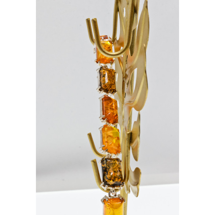 Sky Jewelry Серебряный браслет с янтарем  Женственность