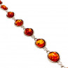 Sky Jewelry Серебряный браслет с янтарем  Сказка