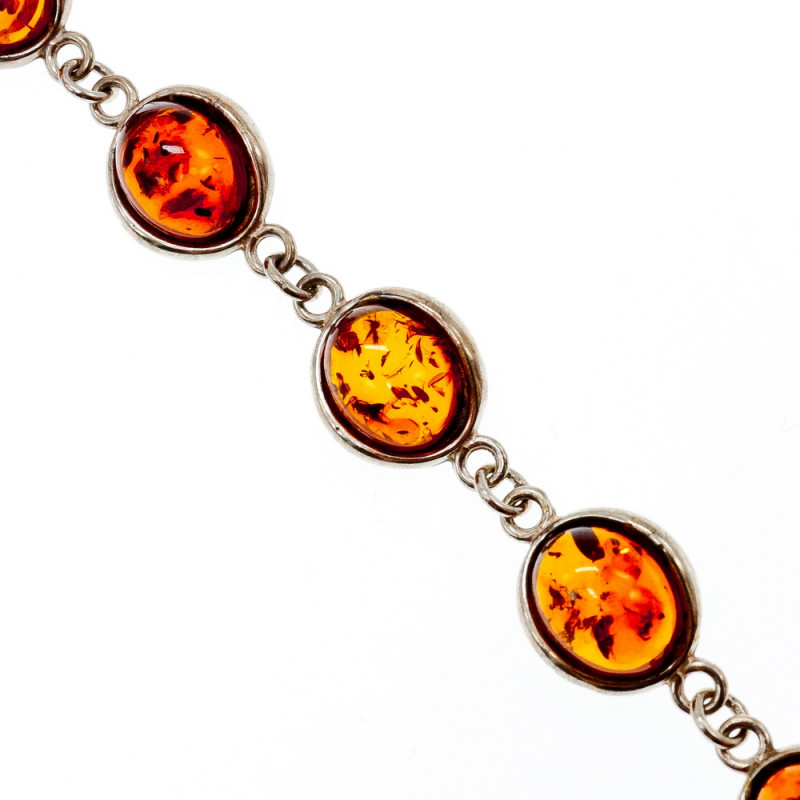 Sky Jewelry Серебряный браслет с янтарем  Сказка