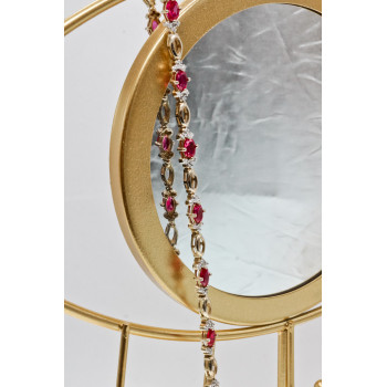 Sky Jewelry Серебряный браслет в позолоте с розовой шпинелью и фианитами