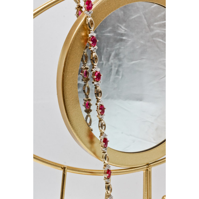 Sky Jewelry Серебряный браслет в позолоте с розовой шпинелью и фианитами