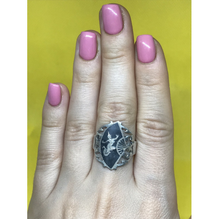 Sky Jewelry Серебряное кольцо 925 проба сиамское серебро