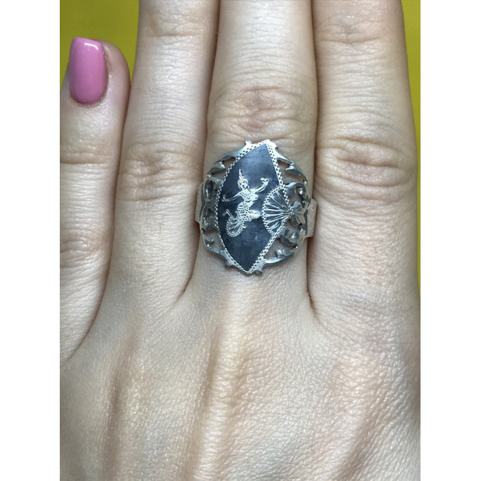 Sky Jewelry Серебряное кольцо 925 проба сиамское серебро