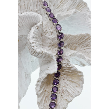 Sky Jewelry Серебряный браслет с аметистами  Мечта