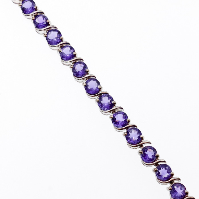 Sky Jewelry Серебряный браслет с аметистами  Мечта