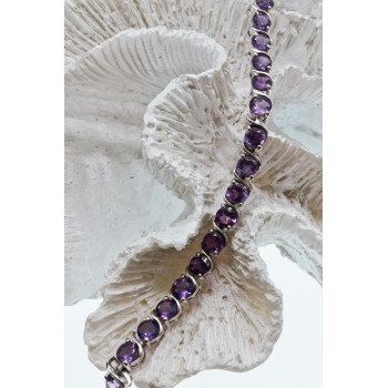 Sky Jewelry Серебряный браслет с аметистами  Мечта