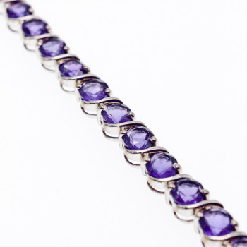 Sky Jewelry Серебряный браслет с аметистами  Мечта