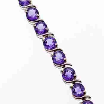 Sky Jewelry Серебряный браслет с аметистами  Мечта