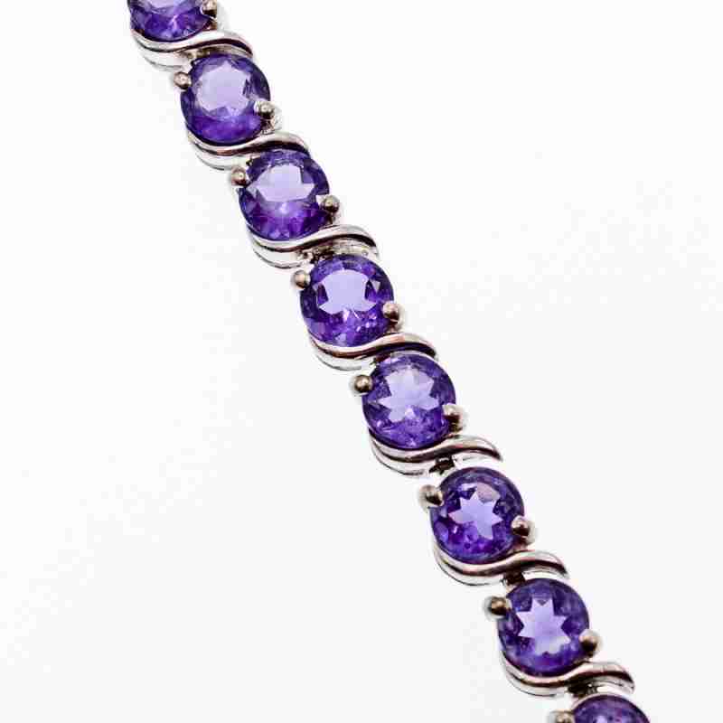 Sky Jewelry Серебряный браслет с аметистами  Мечта