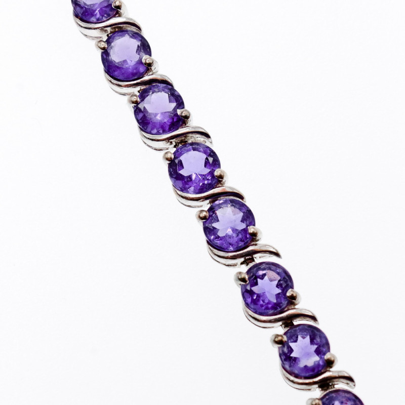 Sky Jewelry Серебряный браслет с аметистами  Мечта