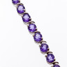 Sky Jewelry Серебряный браслет с аметистами  Мечта