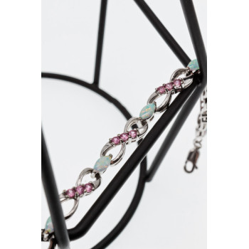 Sky Jewelry Серебряный браслет с опалом и топазом  Весна