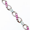 Sky Jewelry Серебряный браслет с опалом и топазом  Весна