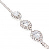 Sky Jewelry Серебряный браслет с фианитами  Блеск капли