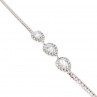 Sky Jewelry Серебряный браслет с фианитами  Блеск капли