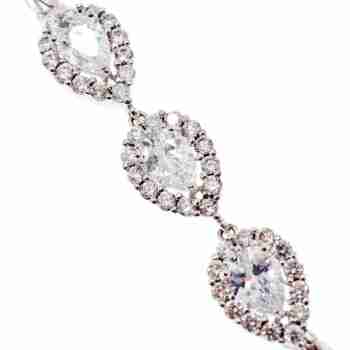Sky Jewelry Серебряный браслет с фианитами  Блеск капли
