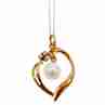 Sky Jewelry Золотая цепочка с кулоном жемчуг и бриллиант   Романтика