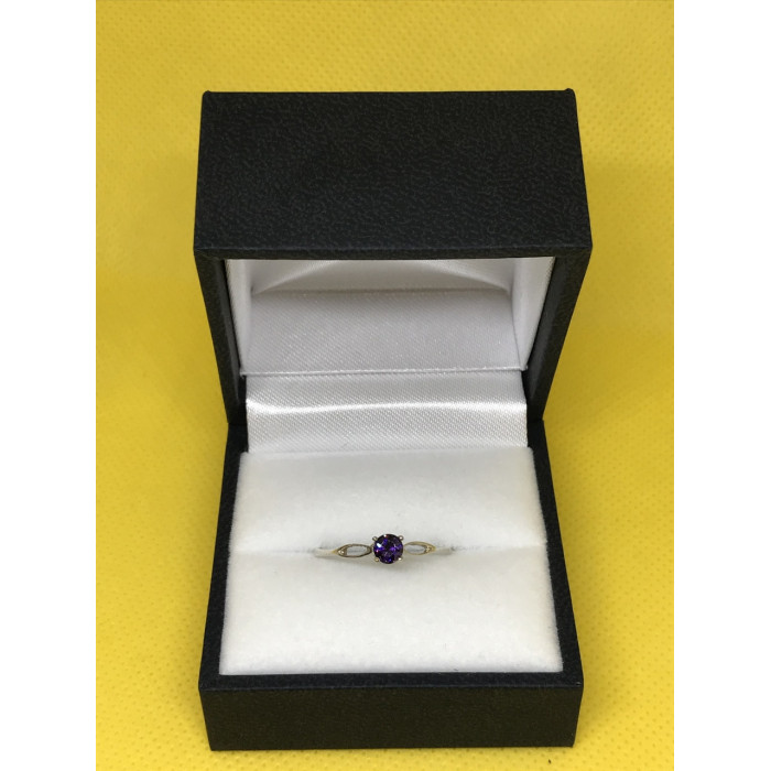 Sky Jewelry Серебряное кольцо с фиолетовым фианитом