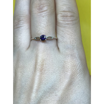 Sky Jewelry Серебряное кольцо с фиолетовым фианитом