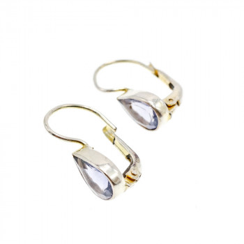 Sky Jewelry Серебряные серьги с турмалином  Капля