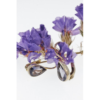 Sky Jewelry Серебряные серьги с турмалином  Капля