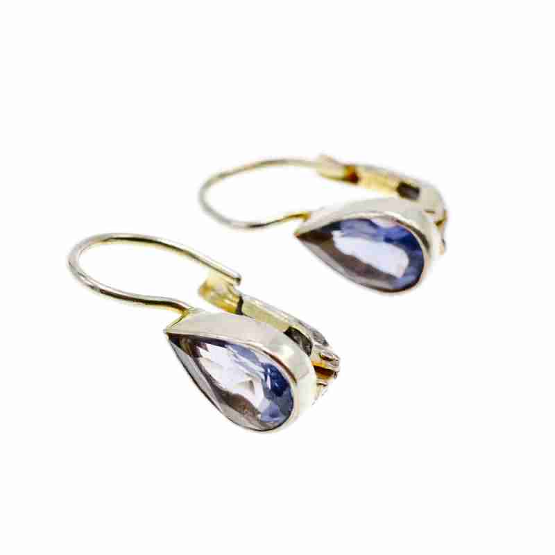 Sky Jewelry Серебряные серьги с турмалином  Капля