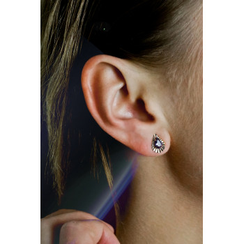 Sky Jewelry Золотые серьги с танзанитом   Капля