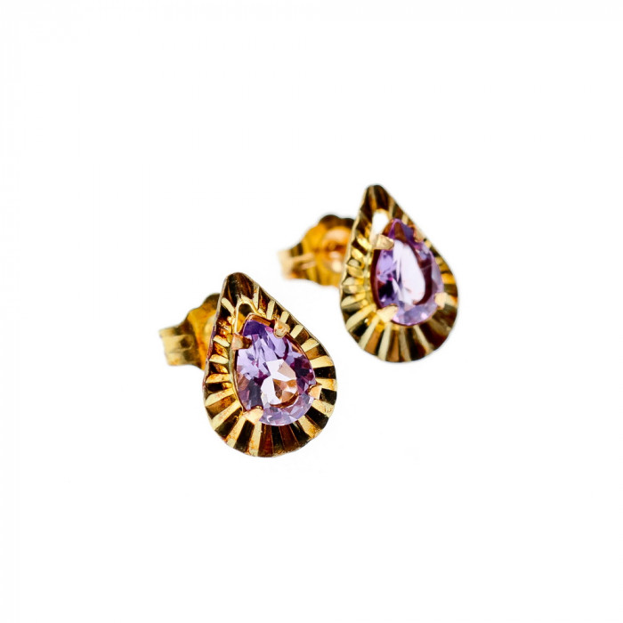 Sky Jewelry Золотые серьги с танзанитом   Капля