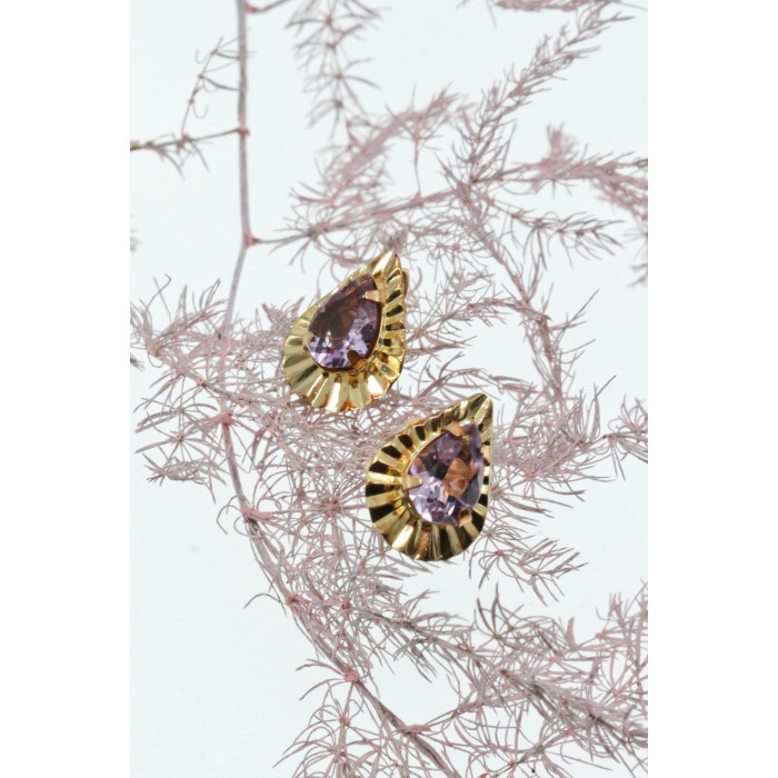 Sky Jewelry Золотые серьги с танзанитом   Капля