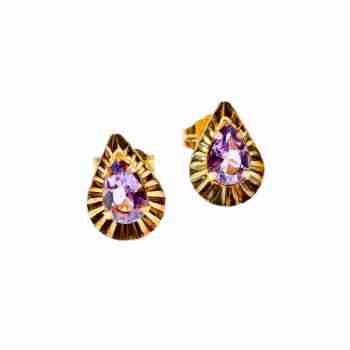 Sky Jewelry Золотые серьги с танзанитом   Капля