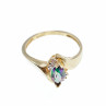 Sky Jewelry Золотое кольцо с александритом и бриллиантами  Маркиз