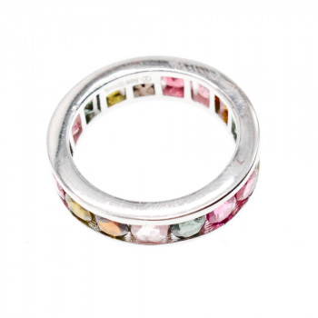 Sky Jewelry Серебряное кольцо с натуральными камнями  Радуга