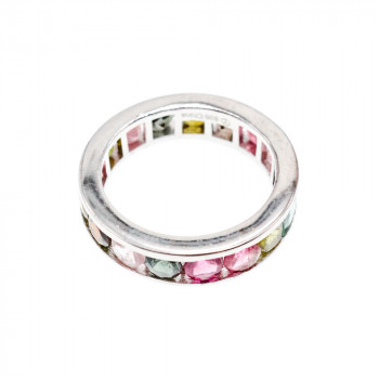 Sky Jewelry Серебряное кольцо с натуральными камнями  Радуга